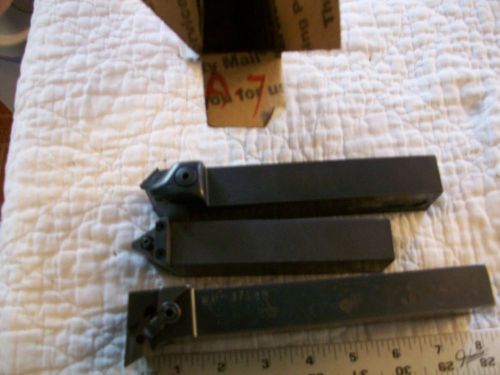 3 Different Indexable Cutting Tool Holders 1&#034; X 1 1/4&#034;  6-8&#034; Long Sandvik Kendex