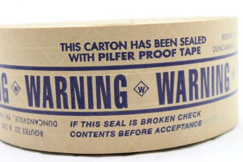Set of 10 pilfer proof fiberglass reinforced warning carton sealing tape 2 3/... for sale