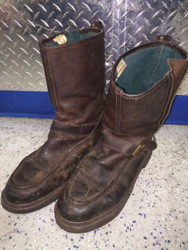 Georgia boot side-zip men&#039;s 10.5 w waterproof wellington work boots free s&amp;h for sale