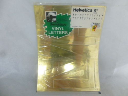 Perm a Sign Vinyl Letters Helvetica 6 &#034; P22-576-C Gold Capitals NEW