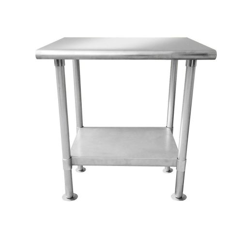 24x30 Stainless Steel Top Utility Table Cart Work Bench Adjustable Shelf Kitchen