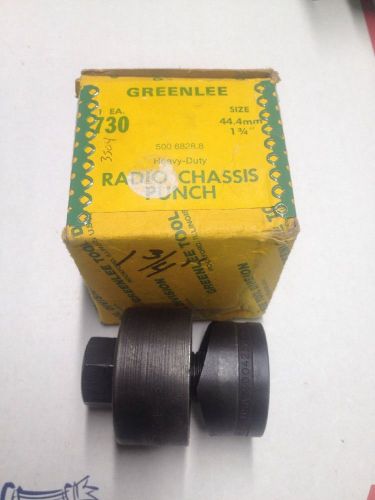 Greenlee 1 3/4&#034; Radio Chassis Actual Diameter Knockout Punch  44.5mm 1.75&#034; #3504
