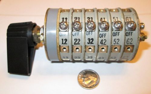 MIL-SPEC ELECTROSWITC H ROTARY SWITCH  6 POLE - 8 POSITIONS 5 AMP  NOS   NOS