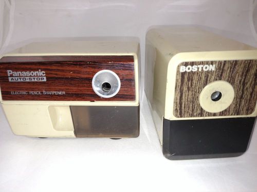 Boston Pencil Sharpener Bundle Lot of (2) Sharpeners (Model 18 &amp; KP 110) Cream