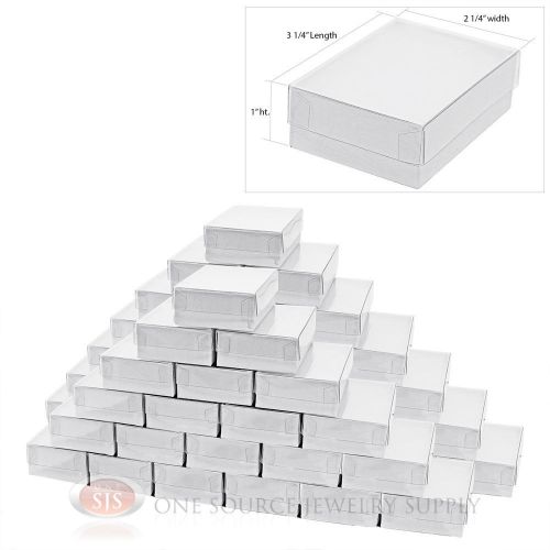 50 New White Clear View Top Gift boxes 3 1/4&#034; x 2 1/4&#034;