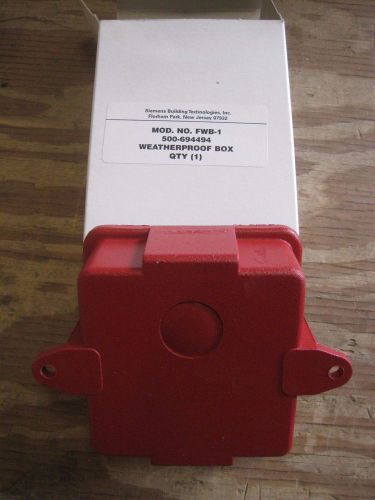 Siemens FWB-1 Red Weatherproof Box 500-694494 Fire Safety NEW JS