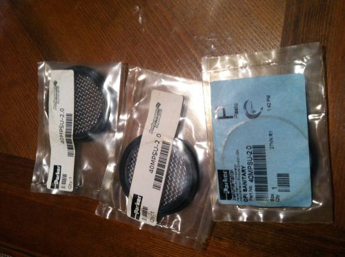 LOT OF (3) TRI CLAMP SCREEN GASKETS 2&#034; 10 MESH (2) FKM (1) BUNA NEW OLD STOCK