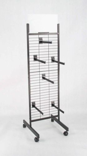 Fixturedisplays double sided metal gridwall tower &amp; 12 faceout hooks 19364 for sale