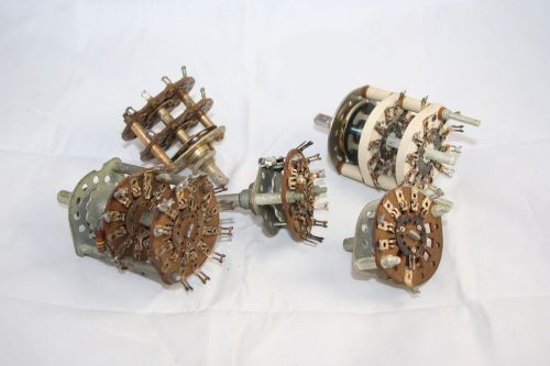 (LOT OF 5)  VINTAGE ROTARY SWITCHES
