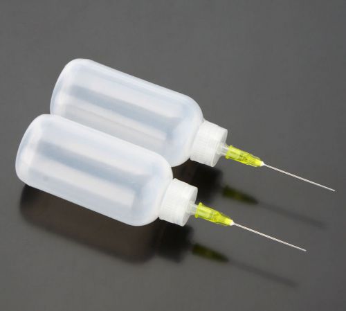 2 needle tip bottle liquid flux dispenser oil solvent applicator dropper 0.7 oz for sale