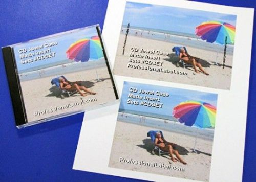 CD Jewel Case Matte Printable Inserts Front and Traycard sets 50 Sheets #CDSET