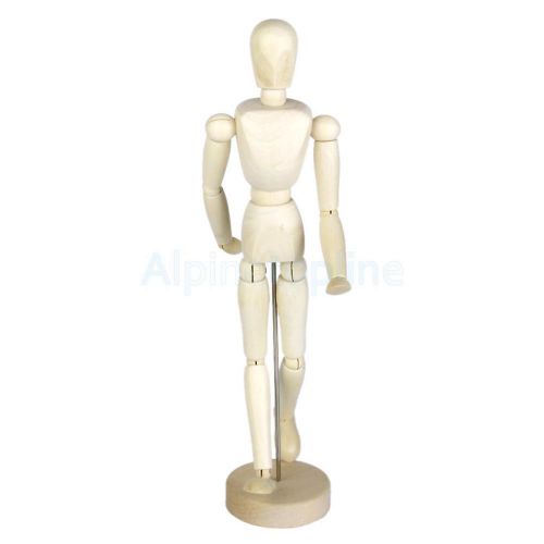 Wooden Human Body Articulated Mannequin Artist Sketch Model Figure 11.81&#034;