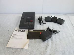 Sony M-2000  w/ FS-25 Foot Pedal Microcassette Transcriber Dictation Machine