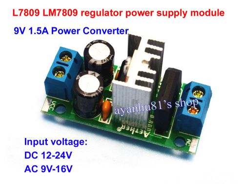 New LM7809 L7809 Regulator Power Supply Module 9V 1.5A Rectifier Power Converter