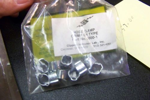 new clippard 5000-1 crimp on hose clamps ~ 10ct