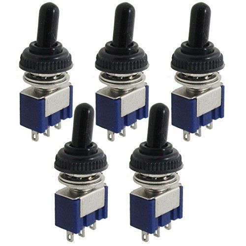URBEST? URBEST 5 Pcs AC 125V 6A ON/OFF/ON 3 Position SPDT 3 Pins Toggle Switch