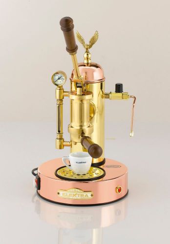 Elektra Micro Casa Copper Brass Manual Lever Espresso &amp; Cappuccino Machine 110V