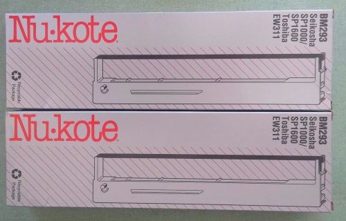 Lot 2 Nukote BM293 Black Printer Ribbon for Seikosha SP1000/1600 Toshiba EW311