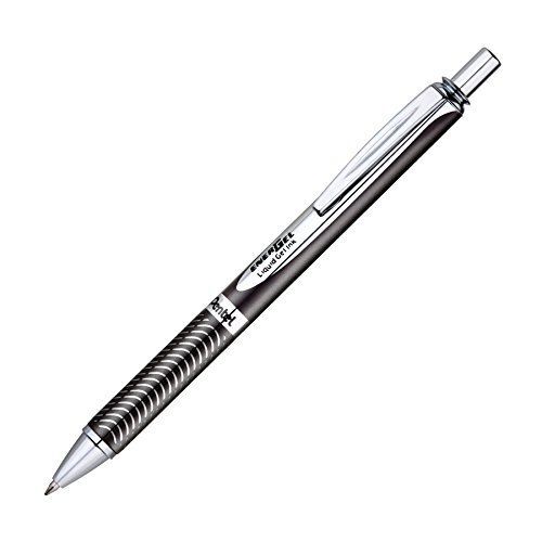 Pentel EnerGel Alloy RT Premium Liquid Gel Pen, 0.7mm, Black Barrel, Black Ink,