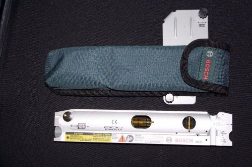 Bosch gpl3t torpedo laser and bubble level with leveling platform and belt case for sale