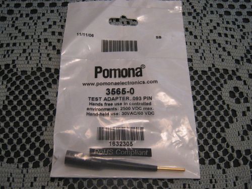 Pomona Test Adapter,.093 Pin 3565-0 Black ( New in Package )
