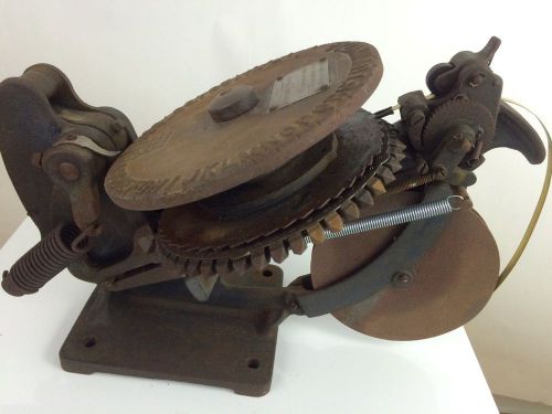 Roovers Bros. Antique Metal Tape Embossing Machine 26837 Tape Size 105 Tag Maker