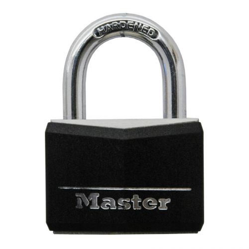 Master lock black vinyl corrosion resistant 30mm aluminum shackle keyed padlock for sale