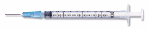 1cc TB Syringes W/26 G 1/2&#034; Attached Needle 25/Per Order