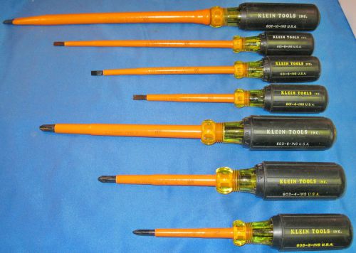 Klein 7-piece 1000v insulated screwdriver set for sale