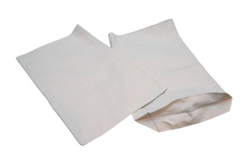 Five Flat Bottom Cotton Bags - Standard Size (12&#034; X 19&#034;)