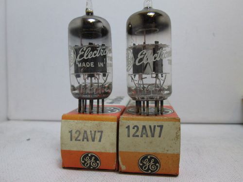 Pair nos ge 12av7 (sub for 12at7) preamp vacuum tubes tested #f.@918 for sale