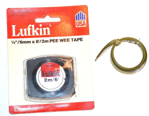 2 nos lufkin usa 1/4&#034; x 6&#039; /2m pee wee pocket tape measure &amp; extra blade #w616me for sale