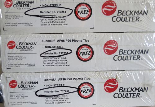 30 Racks Beckman Coulter Biomek AP96 P20 Pipet Tips # 717254