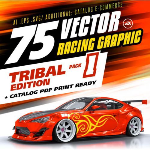 Vector Racing Graphic Tribal Edition Pack 01 Clipart Ready to cut print plotter