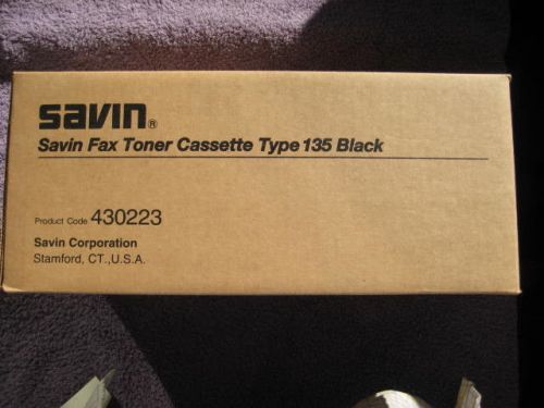 Brand new genuine OEM savin 430223 fax toner cassette type 135 black