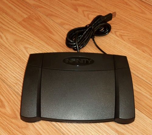 Infinity (IN-USB-2) Corded Foot Control Pedal Only For Dictation Transcription