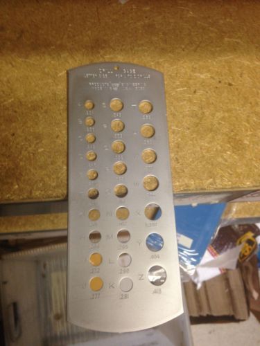 A to z alphabet drill gage for sale