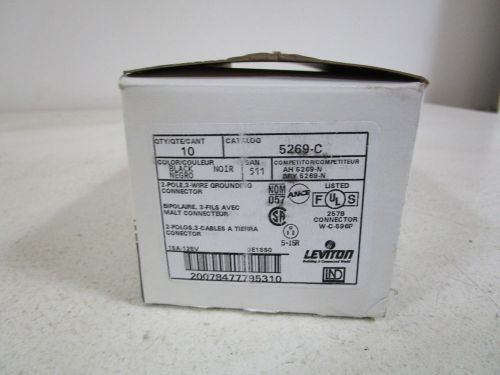 Lot of 10 leviton connector 5269-c *new in box* for sale