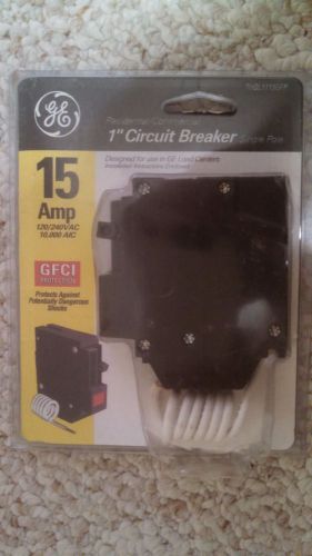 GE 15 Amp 120/240VAC GFCI 1&#034; Circuit Breaker  # THQL1115GFP
