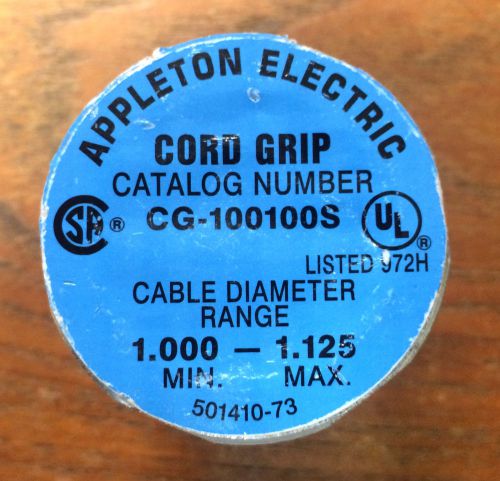 10 Appleton CG100100S 1&#034; Steel Cable/Cord Connector, Strain relief, Liquidtight