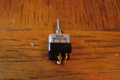 EATON Toggle Switch MS24656-281 DPST, MOMENTARY, 5A, 28VDC, PANEL MOUNT-THREADED