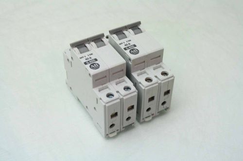 2 allen-bradley 1492-cb2-g400 circuit breakers 2 pole  40 amps 1492cb2g400 for sale