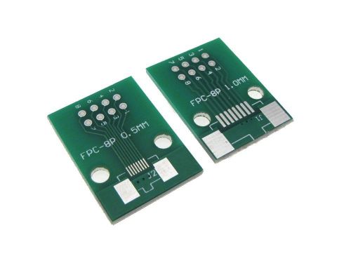 8-Pin FPC Connector to DIP Breakout Board 0.5mm 1mm Pitch - Pack of 3