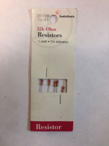 1/4-watt 2.2k ohm carbon film resistors (5-pack) for sale