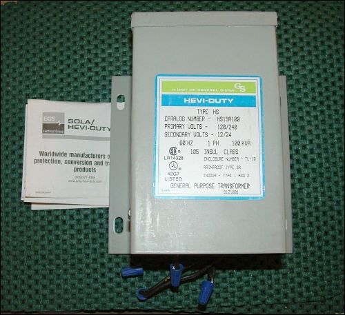 UNIVERSAL SIGNAL 1 PHASE .100 KVA SHIELDED TRANSFORMER TYPE HS HS19A100