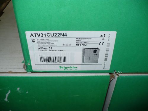 Schneider atv31cu22n4, ac variable frequency drive, vfd, 3hp, 380-500v, new for sale