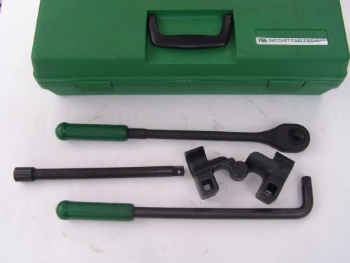 *NEW* GREENLEE MODEL No. 796, RATCHET CABLE BENDER SET KIT IN BOX *NEW*