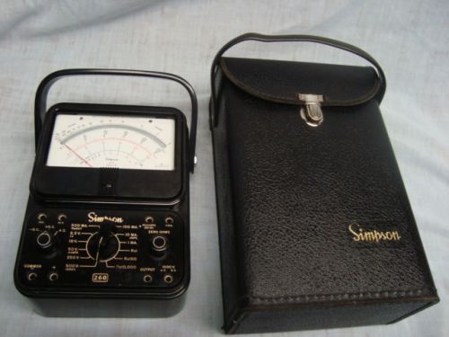 SIMPSON 260 SERIES 6M VOLT, OHM, MILLIAMMETER, ELECTRICAL TEST METER WITH CASE