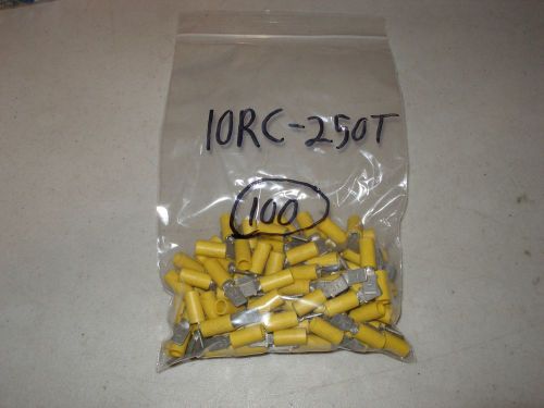 100 thomas &amp; betts t&amp;b 10rc-250t terminal male tab .250&#034;x.032&#034; yellow for sale