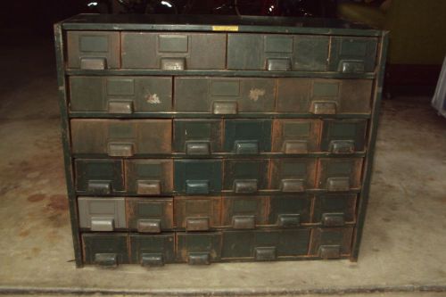 HOBART 29 Drawer Industrial Metal Storage Parts Organizer Cabinet Steampunk